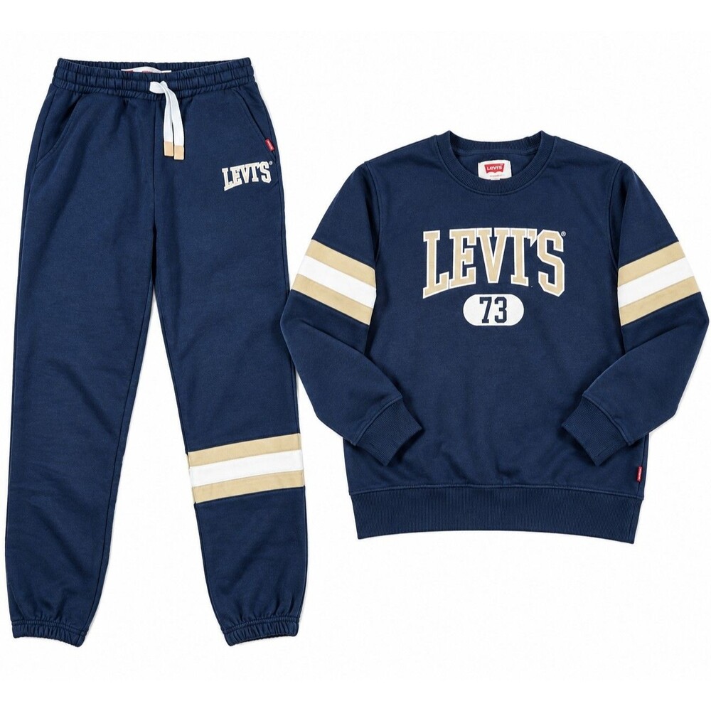 Boys Levi’s Sweatsuit Set Large Sweatshirt Jogger Pants 2 Piece Blue